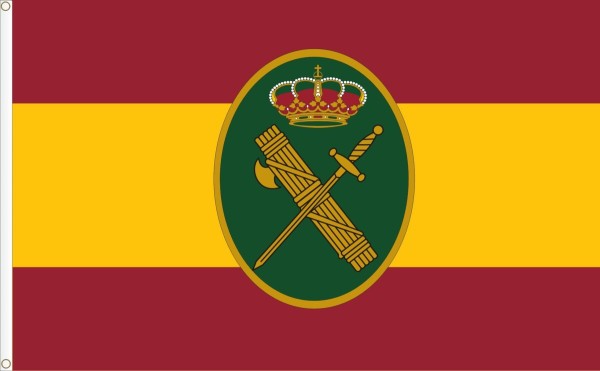 Drapeau de l´Espagne blason de la Guardia Civil  dimension L