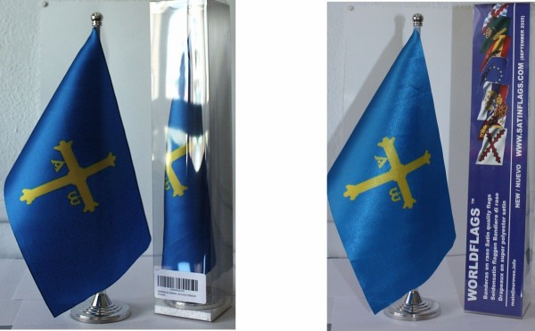 Comprar Drapeau de table Asturies. Dimension 30x20 cm
