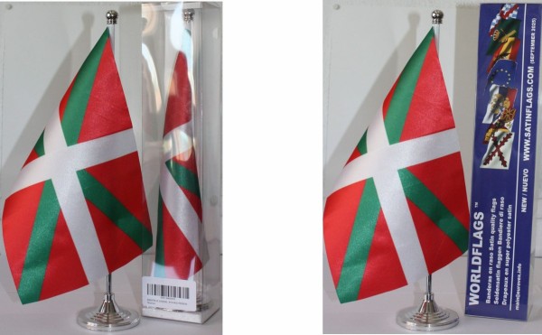 Comprar Bandera se sobremesa Pais vasco. Ikurriña. Tamaño 30x20 cm