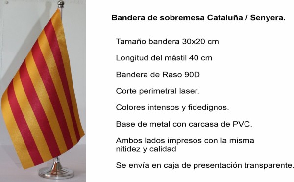 Drapeau de table de la Catalogne Dimension 30x20 cm