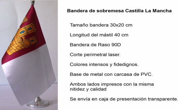 Table flag of Castilla La Mancha Size 30x20 cm
