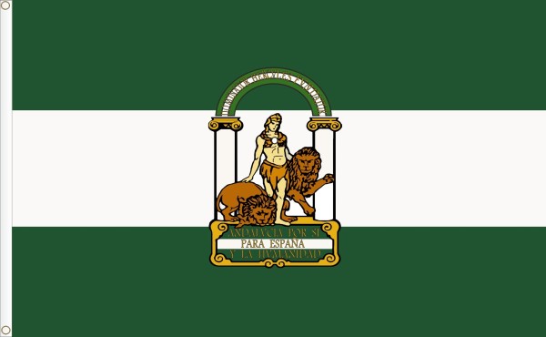 Bandera de Andalucia c/e. Tamaño L