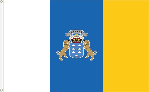 Bandera de Canarias c/e. Tamaño L