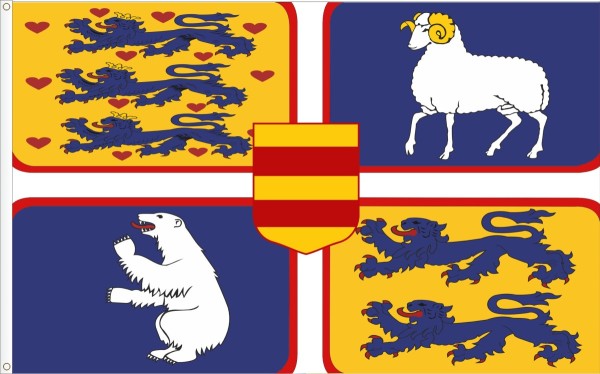 Banner of Arms of Danemark. Danmarks Bannerflag / Dannebrog
