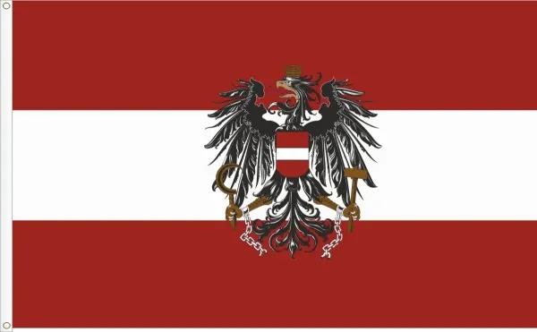 Bandera de Austria con escudo