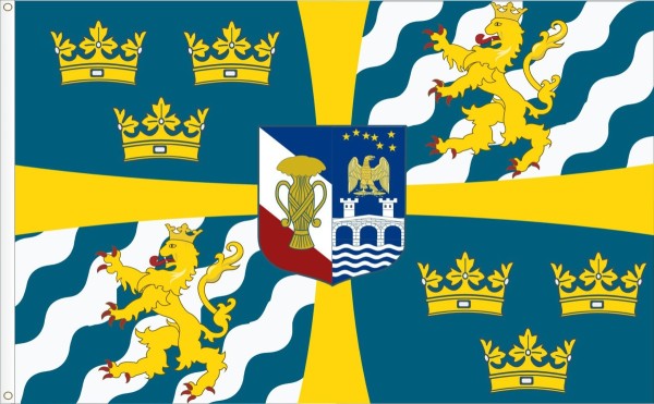 Banner of arms of Sweden. Sveriges baner flagga