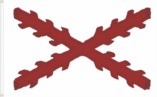 Bandera de la Cruz de Borgoña (Modelo historicista)