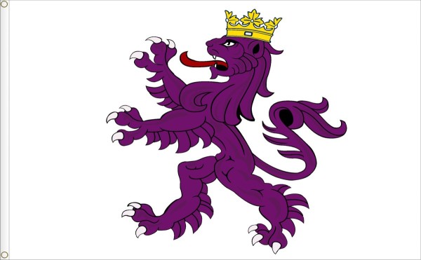 Bannière du Royaume de León  (XIV sc)  tissu satiné dimension L