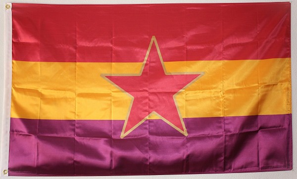 Comprar Drapeau de la Republique Populaire espagnole Tissu satiné dimension L