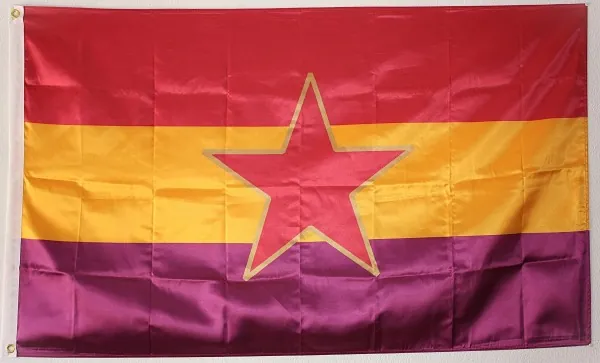 Comprar Drapeau de la Republique Populaire espagnole Tissu satiné dimension L