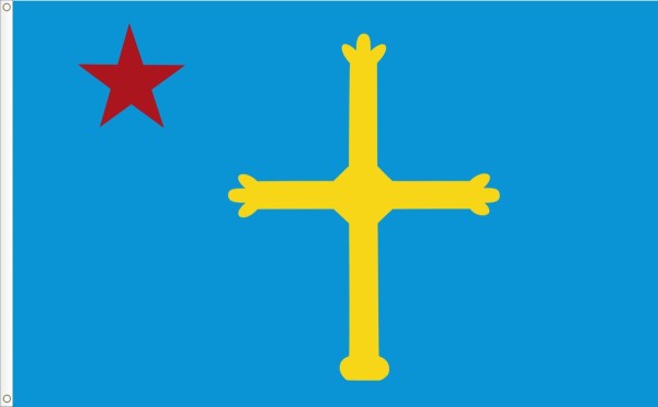 Drapeau  d´Asturies (nationaliste)  Dimension L