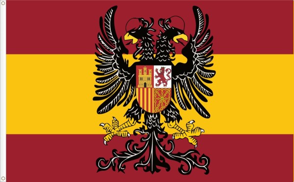Flag of Spain with double headed eagle.  Size L