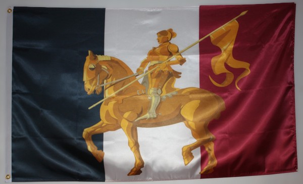 Comprar Flag of France with Joan of Arc, Patron saint of France. Size L