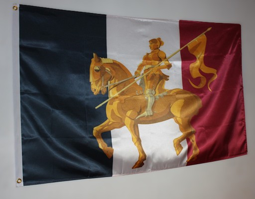 Comprar Flag of France with Joan of Arc, Patron saint of France. Size L