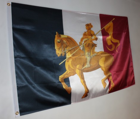 Comprar Flag of France with Joan of Arc, Patron saint of France. Size L