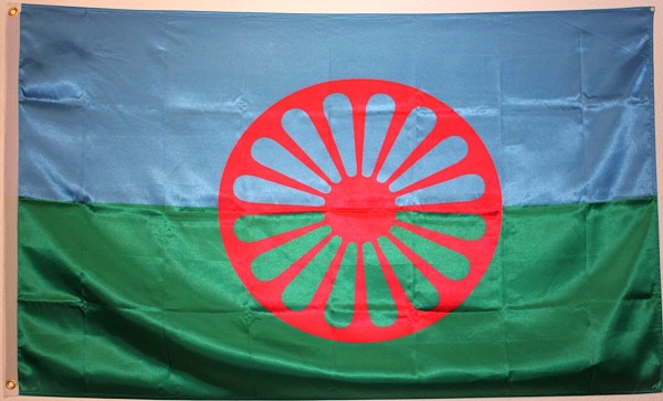 Comprar Bandera Gitana o Romaní. Movimiento Internacional gitano. Tamaño L