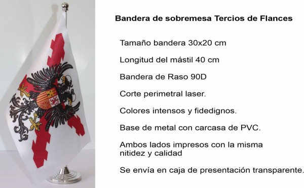 Table flag of Tercios  (political nationalist) Size 30x20 cm