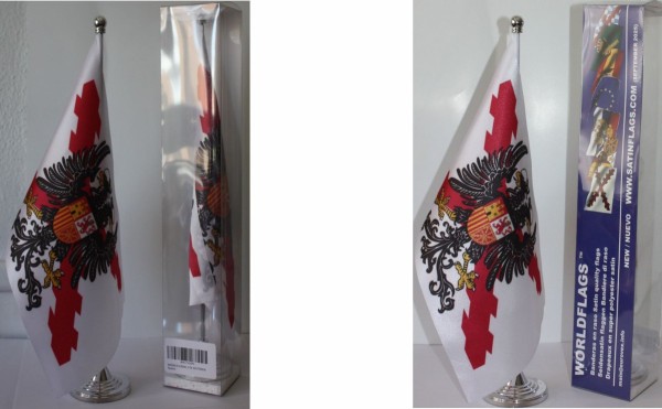 Comprar Bandera de sobremesa Tercios (Aguila bicefala) Tamaño 30x20 cm