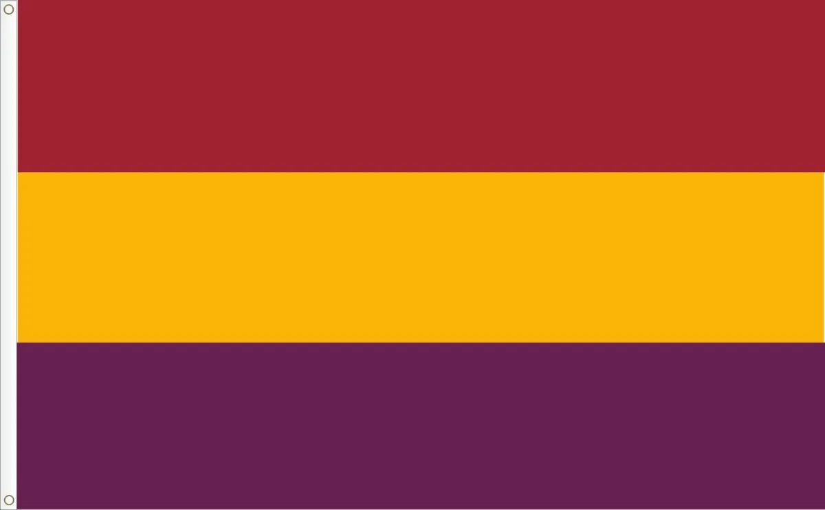 Bandera Movimiento republicano de España. Raso Premium Tamaño L