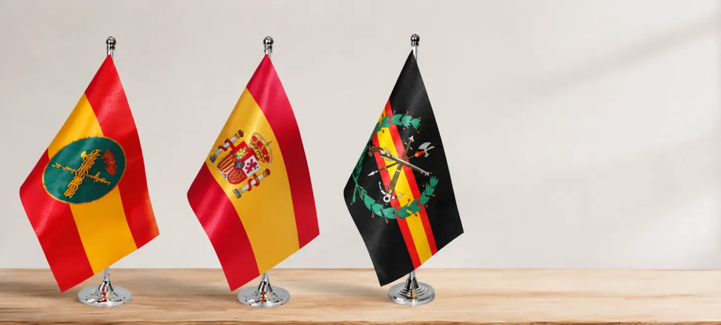 BANDERAS DE SOBREMESA Y BANDERAS DE MANO